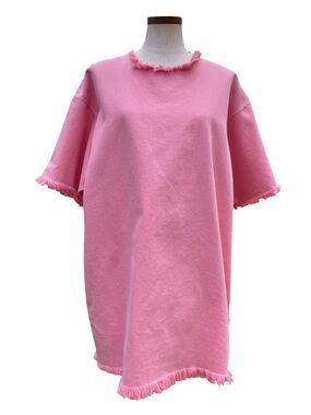 Marques' Almeida Pink Oversized T Shirt Dress Sz M